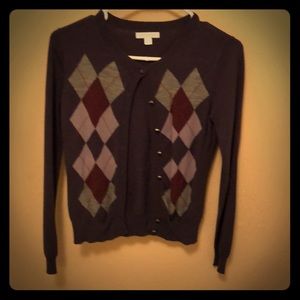 Argyle cardigan